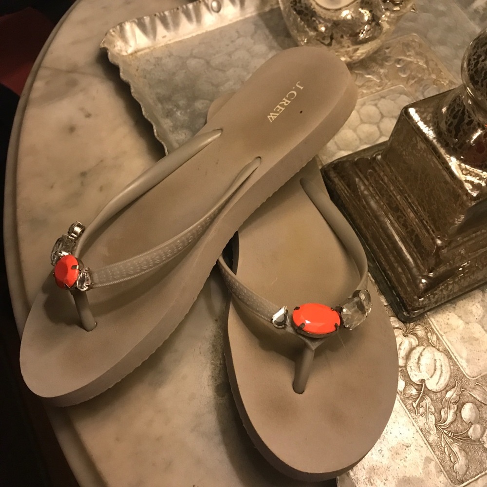 J. Crew Bling Flipflops